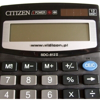 Tampodruk - nadruk na kalkulatorze